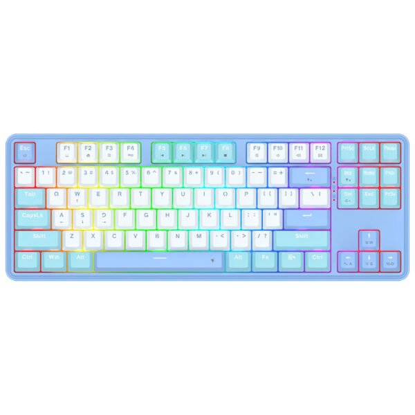 Teclado Gamer REDRAGON K707WBB-RGB Star Blade USB RGB Inglés-Azul Blanco