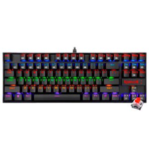 Teclado Gamer Mecánico REDRAGON Kumara K552-Kr USB Red Inglés-Negro