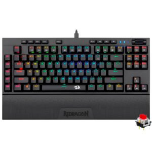 Teclado Gamer Mecánico REDRAGON K588RGB Broadsword USB RGB Red Inglés-Negro