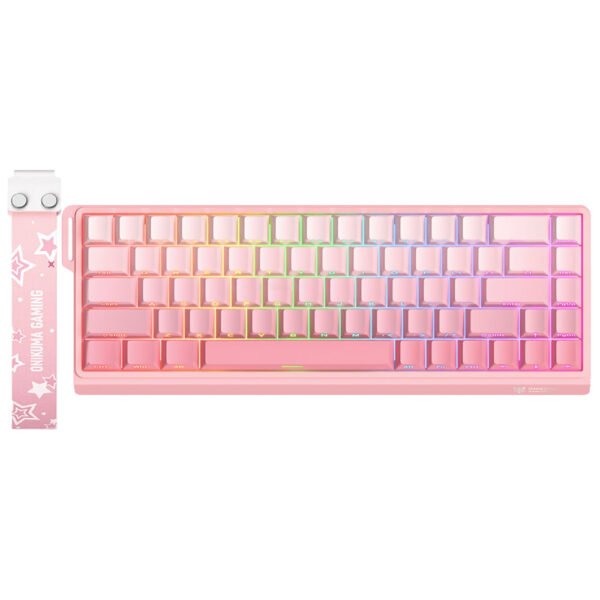 Teclado Gamer Magnético ONIKUMA G69 USB RGB Inglés-Rosa