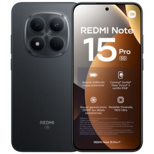 Celular Xiaomi Redmi Note 15 Pro 5G 12GB de RAM / 512GB / Pantalla 6.83″ / Dual SIM 5G-NEGRO (Global)