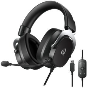 Auricular Con Micrófono Gamer QCY Heroad Vt200 Pro Con Cable Negro Gris (BH25H8GMA)