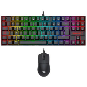 Teclado+mouse Gamer REDRAGON Essentials S145 USB RGB Español-Negro