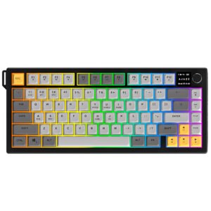 Teclado Gamer Ajazz AF82 Nacodexx Wireless RGB Inglés-Negro Gris (987823)