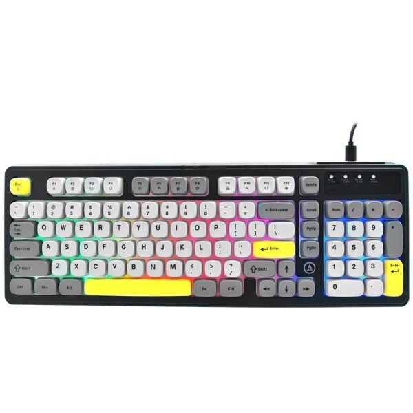Teclado Gamer Ajazz AF98 Nacodexx USB RGB Inglés-Negro Gris (985720)