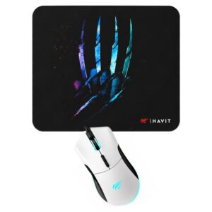 Mouse Gamer Havit MS1037CM USB / RGB-Blanco + Mousepad