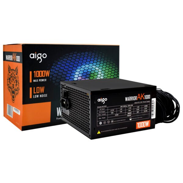 Fuente de Alimentación Aigo Warrior AK1000 1000W ATX No Modular