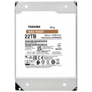 HDD Toshiba 22 TB N300 Pro NAS 3.5" SATA 3 7200RPM-HDWG62CXZSTB