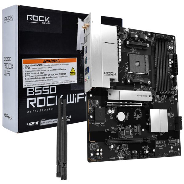 Placa Madre ASROCK B550 Rock WI-FI Socket AM4 DDR4