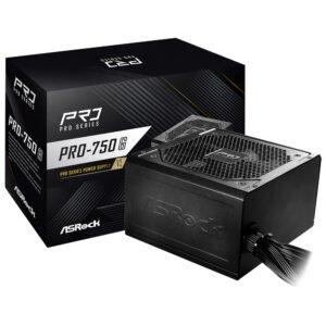 Fuente de Alimentación Asrock PRO 750G V2 750W ATX No Modular 80 Plus Gold Bivolt Negro (Atx 3.1)