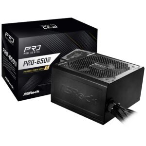 Fuente de Alimentación Asrock PRO 650G V2 650W ATX No Modular 80 Plus Gold Bivolt Negro (Atx 3.1)