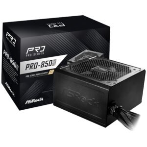 Fuente de Alimentación Asrock PRO 850B V2 850W ATX No Modular 80 Plus Bronze Bivolt Negro (Atx 3.1)