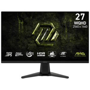 Monitor Gamer MSI Mag 275QF E20 27" WQHD IPS 200HZ 0.5MS-NEGRO