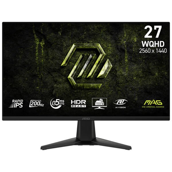 Monitor Gamer MSI Mag 275QF E20 27" WQHD IPS 200HZ 0.5MS-NEGRO
