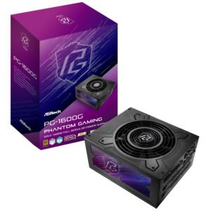 Fuente de Alimentación Asrock Phantom Gaming PG 1600G 1600W ATX Modular 80 Plus Gold Bivolt Negro (Atx 3.1)
