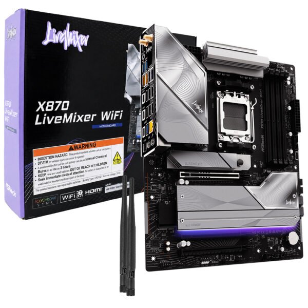 Placa Madre ASROCK X870 Livemixer WI-FI Socket AM5 DDR5