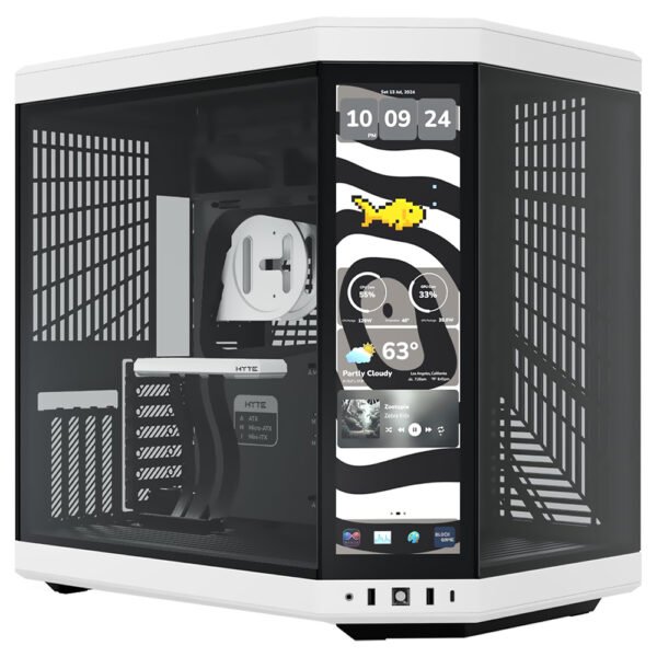 Gabinete Gamer Hyte Y70 Touch Infinite Panda Mid Tower Blanco Negro (CS-HYTE-Y70TTI-WB)