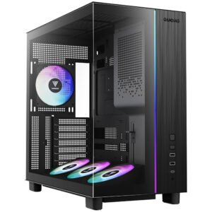 Gabinete Gamer Gamdias Atlas M4 Mid Tower 4 Cooler ARGB Negro