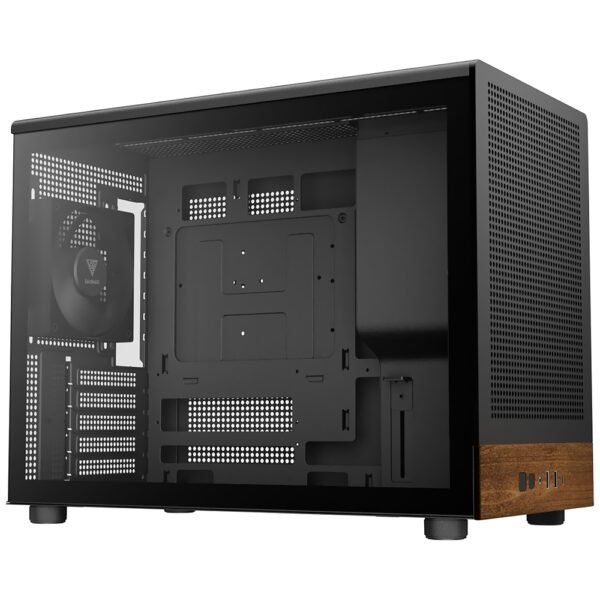 Gabinete Gamer Gamdias Athena M4M Wood Mini Tower 3 Cooler Negro