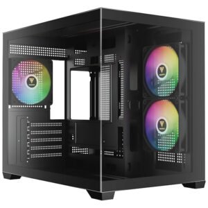 Gabinete Gamer Gamdias Aura GC10M V2 ARGB Mini Tower 3 Cooler ARGB Negro