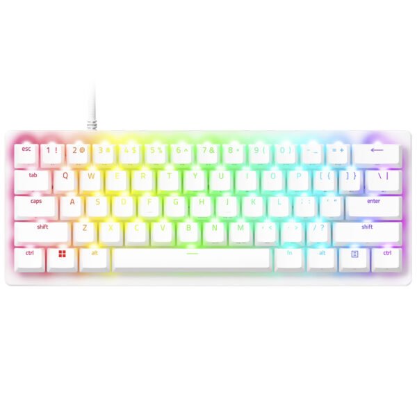 Teclado Gamer RAZER Huntsman V3 Pro Mini 60% Analog Optical USB RGB Inglés-Blanco (RZ03-04991800-R3U1)