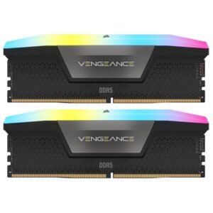 Memoria RAM DDR5 48GB 5600MHZ CORSAIR (2X24GB) VENGEANCE RGB Negro CMH48GX5M2B5600C40