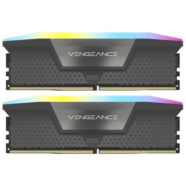 Memoria RAM CORSAIR VENGEANCE RGB DDR5 16GB (2X8GB) 6000MHZ Gris (CMH16GX5M2E6000Z36)