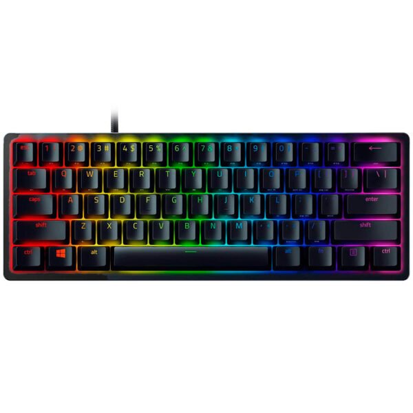 Teclado Gamer Óptico Huntsman Mini 60% Linear Red USB RGB Inglés-Negro (RZ03-03393200-R3U1)