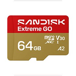 Tarjeta de Memoria MICRO SD Sandisk Extreme Go 64GB V30 A2 4K UHD-SDSQXGN-064G-GN6MN