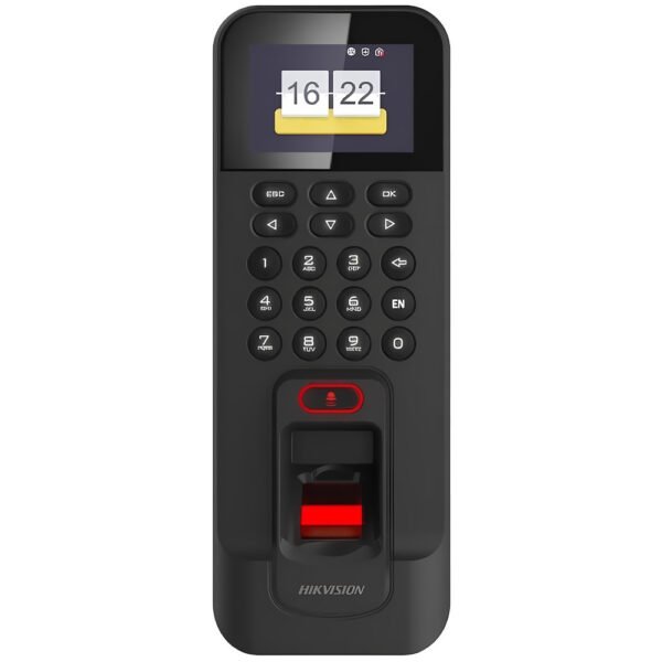 Lector Biométrico Digital Hikvision DS-K1T804AMF-NEGRO