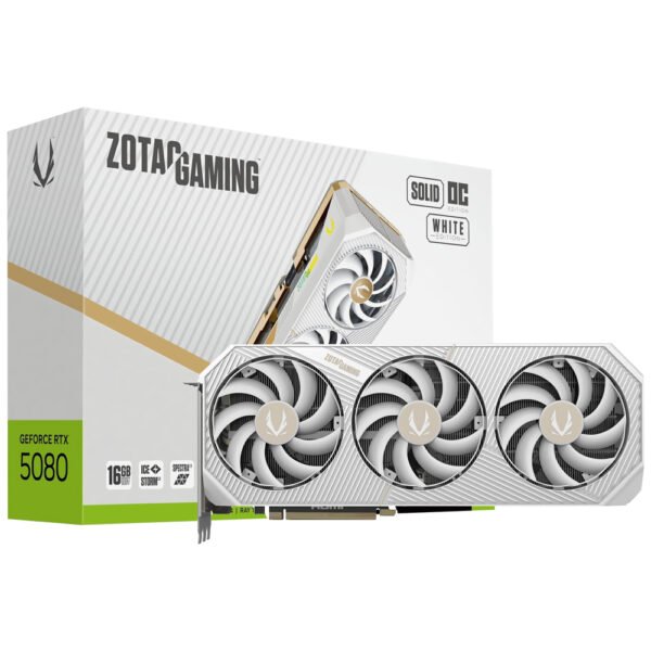 Tarjeta Gráfica ZOTAC Gaming Solid OC White 16 GB GeForce RTX 5080 GDDR7-ZT-B50800Q-10P