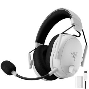 Auricular Con Micrófono Gamer Razer Blackshark V3 Pro ANC Esports Ps5 Inalámbrico Blanco (RZ04-05400600-R3UA)