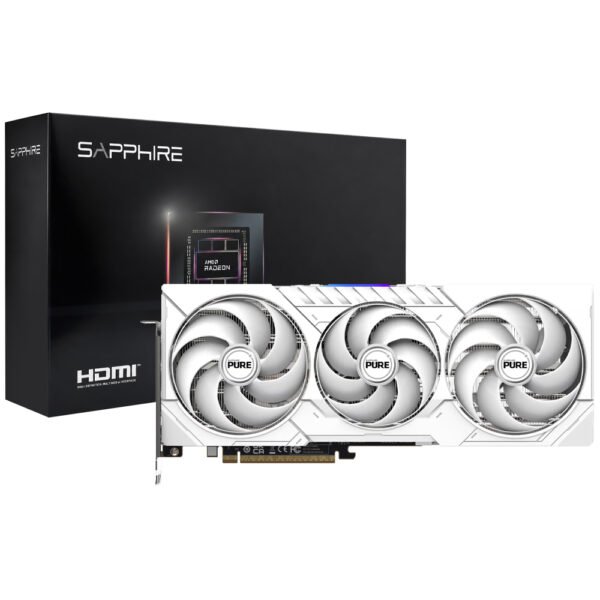 Tarjeta Gráfica SAPPHIRE Gaming Pure OC 16 GB Radeon RX 9070XT GDDR6-BLANCO (11348-02CPO)