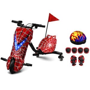 Triciclo Eléctrico Bain X20 Bluetooth Speaker LED 8.5″-Spider Red