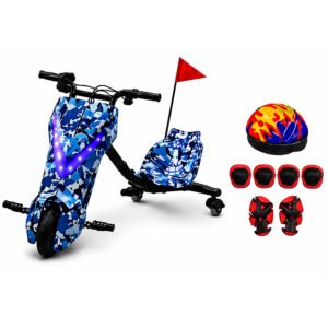 Triciclo Eléctrico Bain X20 Bluetooth Speaker LED 8.5″-Camouflaged Blue