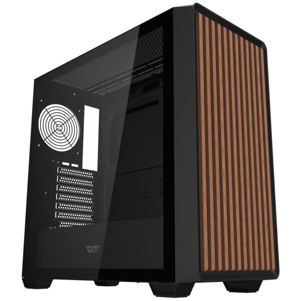 Gabinete Gamer Darkflash DS900WD Wood Mid Tower Negro