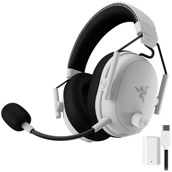 Auricular Con Micrófono Gamer Razer Blackshark V3 Pro ANC Esports Inalámbrico Blanco (RZ04-05400200-R3U1)