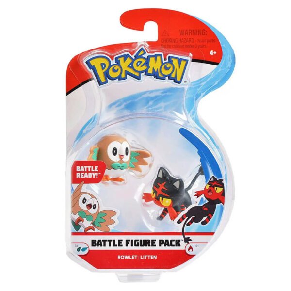 Figura Jazwares PokÉmon 3"-Rowlet & Litten (50022)