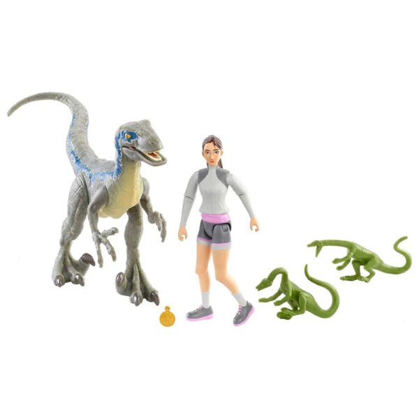 MuÑeco Mattel Jurassic World Camp Cretaceous Dino Escape - Yaz & Velociraptor Blue