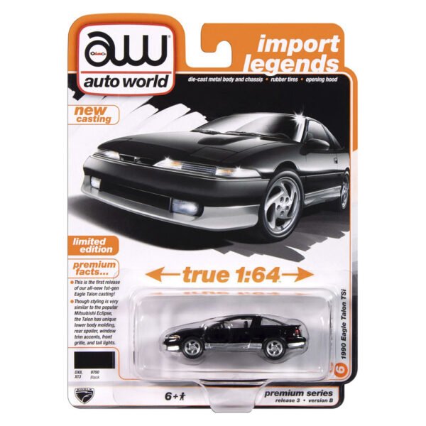 Carrinho Auto World: Import LEGENDS-1990 Eagle Talon Tsi - Escala 1/64