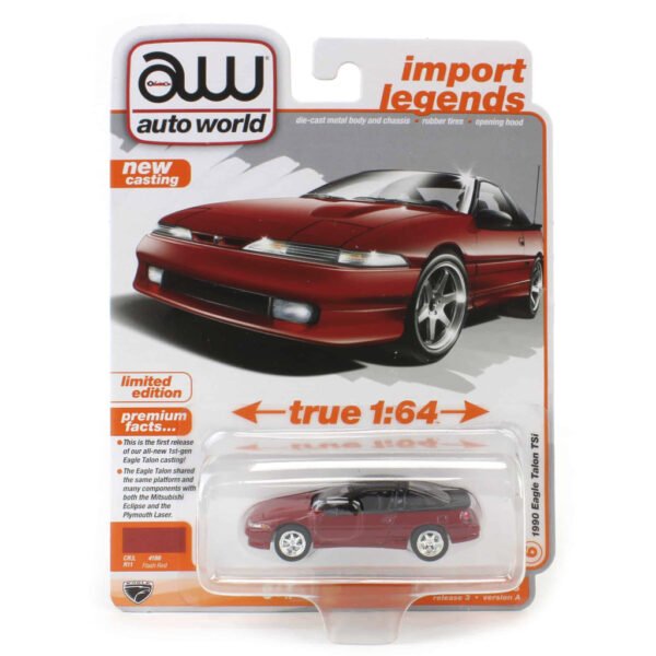 Carrinho Auto World: Import LEGENDS-1990 Eagle Talon Tsi - Escala 1/64