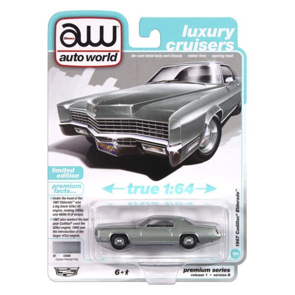 Carrito Auto World: Luxury CRUISERS-1967 Cadillac Eldorado - Escala 1/64