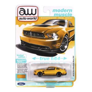 Carrinho Auto World: Modern MUSCLE-2012 Ford Mustang Boss 302-ESCALA 1/64