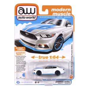 Carrito Auto World: Modern MUSCLE-2016 Ford Mustang Gt King Premier Edition - Escala 1/64
