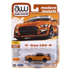 Carrinho Auto World: Modern MUSCLE-2021 Ford Mustang Shelby GT500-ESCALA 1/64