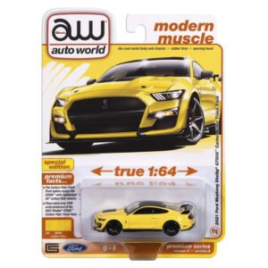Carrito Auto World: Modern MUSCLE-2021 Ford Mustang Shelby GT500-ESCALA 1/64