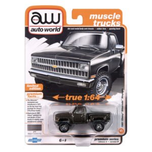 Carrito Auto World: Muscle TRUCKS-1981 Chevy Silverado Stepside – Escala 1/64