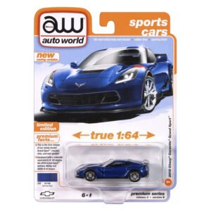 Carrinho Auto World: Sports CARS-2018 Chevy Covette Grand Sport – Escala 1/64