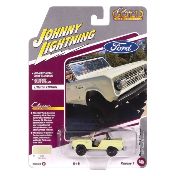 Auto En Miniatura Johnny Lightning Classic Gold COLLECTION-1967 Ford Bronco - Escala 1/64 (jlcg033b)