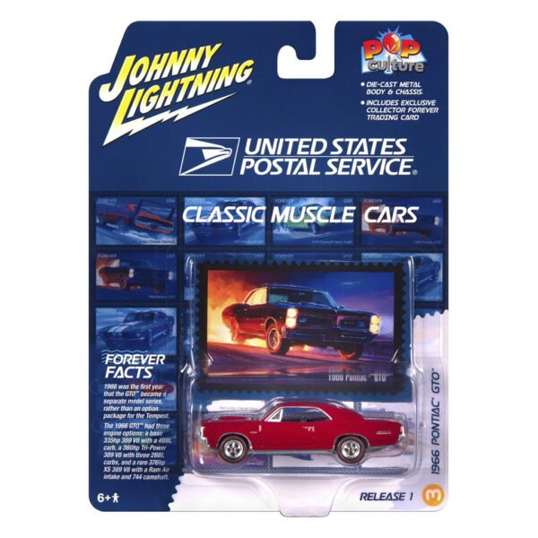 Auto En Miniatura Johnny Lightning Classic Muscle CARS-1966 Pontiac Gto - Escala 1/64 (jlpc014)